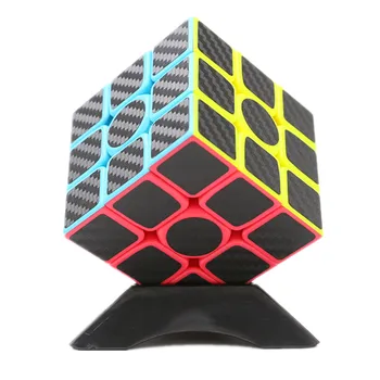  Наклейка из углеродного волокна 3x3x3 Magic Cube Puzzle 3x3 Speed Cube Центр круга Magic Cube Puzzle Подарочная Развивающая игрушка для детей
