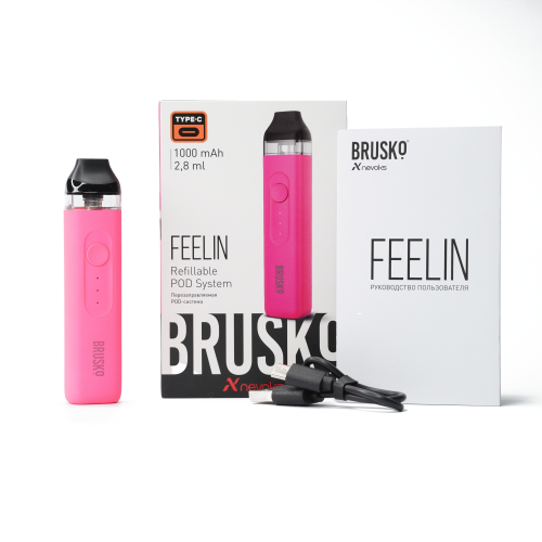 Электронная сигарета BRUSKO FEELIN 1000 мАч Ярко-розовый