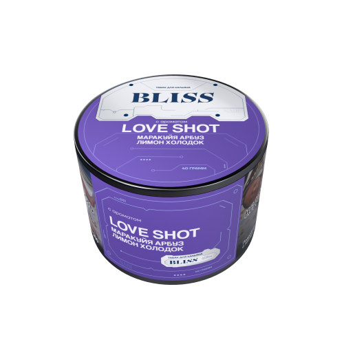 Табак Bliss 40г Love Shot (Маракуйя Арбуз Лимон Холодок) Табак Bliss 40г Love Shot (Маракуйя Арбуз Лимон Холодок)