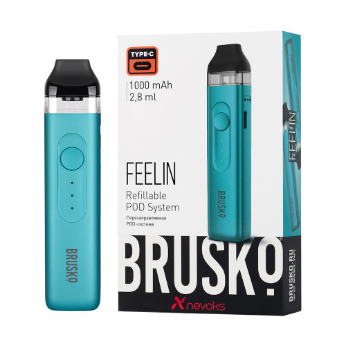Электронная сигарета BRUSKO FEELIN 1000 мАч Бирюзовый