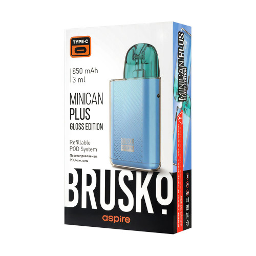 Электронная сигарета Brusko Minican PLUS Gloss Edition 850 mAh Небесно-голубой