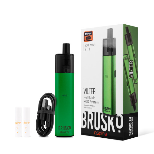 Электронная сигарета Brusko VILTER 450 mAh Зелёный Электронная сигарета Brusko VILTER 450 mAh Зелёный
