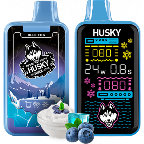 Husky Airmax Ultra Blue Fog (Йогурт с черникой) 25000 Ultra Strong