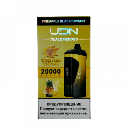 UDN Triple-M Ананас Чёрная смородина 20000 затяжек UDN Triple-M Ананас Чёрная смородина 20000 затяжек
