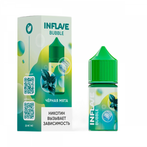 Жидкость Inflave Bubble Чёрная мята 20мг 30мл