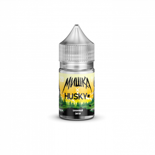 Жидкость Мишка x Husky Банановый Смузи 30мл 20мг Жидкость Мишка x Husky Банановый Смузи 30мл 20мг